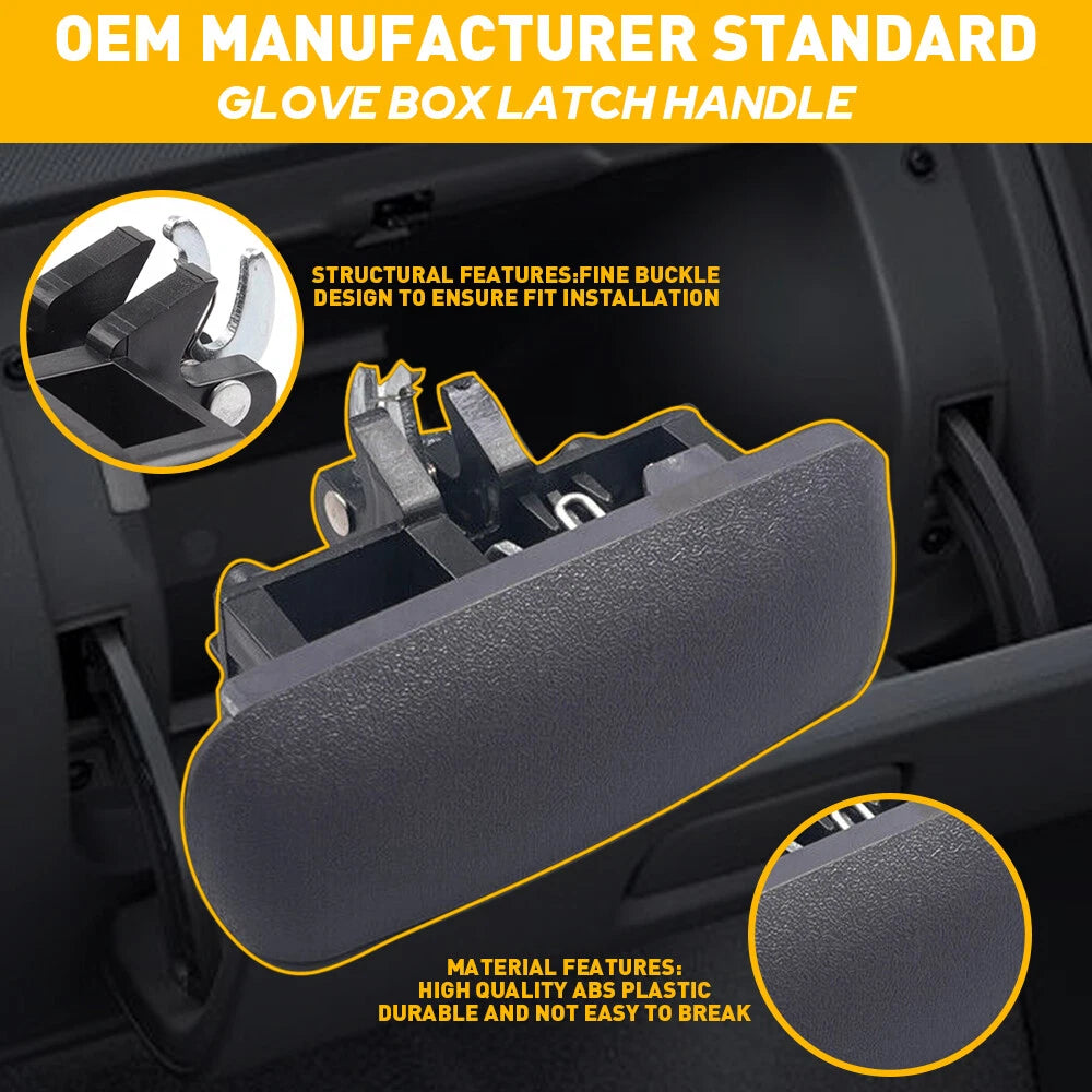 Glove Latch Box Handle Agate Black For 1997-2000 Dodge Dakota Durango 3.9L 4.7L 6B93BC-57