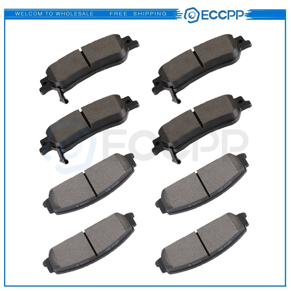 Front and Rear Brake Ceramic Pads For 2005 - 2006 Saab 9-2X Anti Noise 8pcs 6B93BC-57
