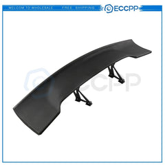 Universal 57" GT JDM Spoiler Wing Unpainted Black ABS Aluminum Leg Stem 6B93BC-57