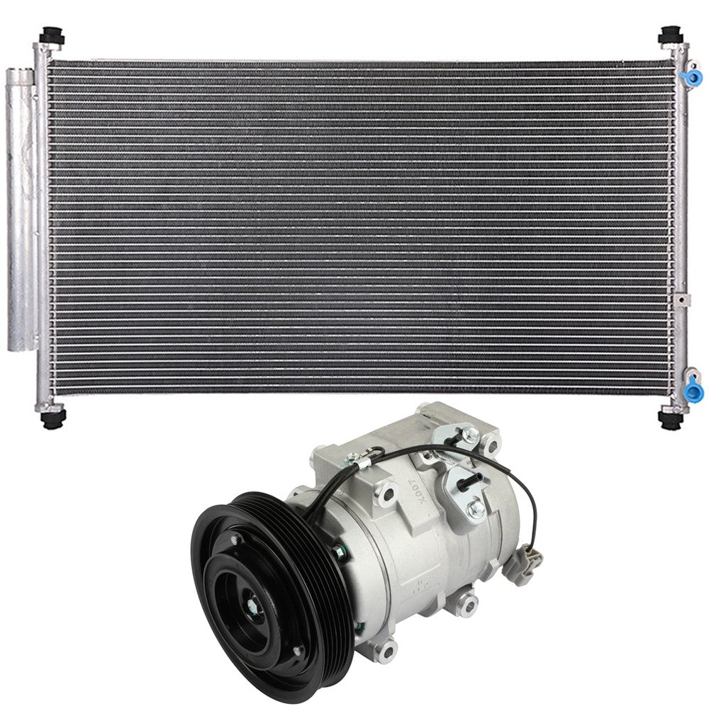 AC Condenser & AC Compressor Cooling Kit For 2005-2007 Honda Odyssey 6B93BC-57