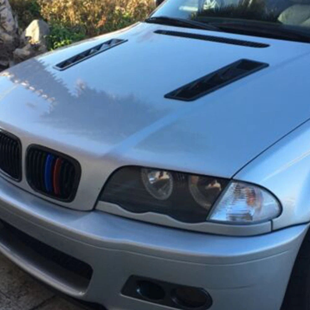 Universal Car Hood Vent Louver Scoop Cover Flow Air Intake Cooling Panel Trim EA 6B93BC-57