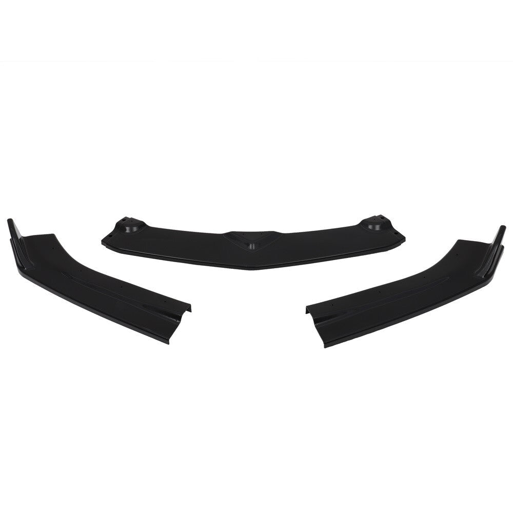 Fits 2016-2021 Chevrolet Camaro 3 Pieces Glossy Black Front Bumper Spoiler Lip 6B93BC-57