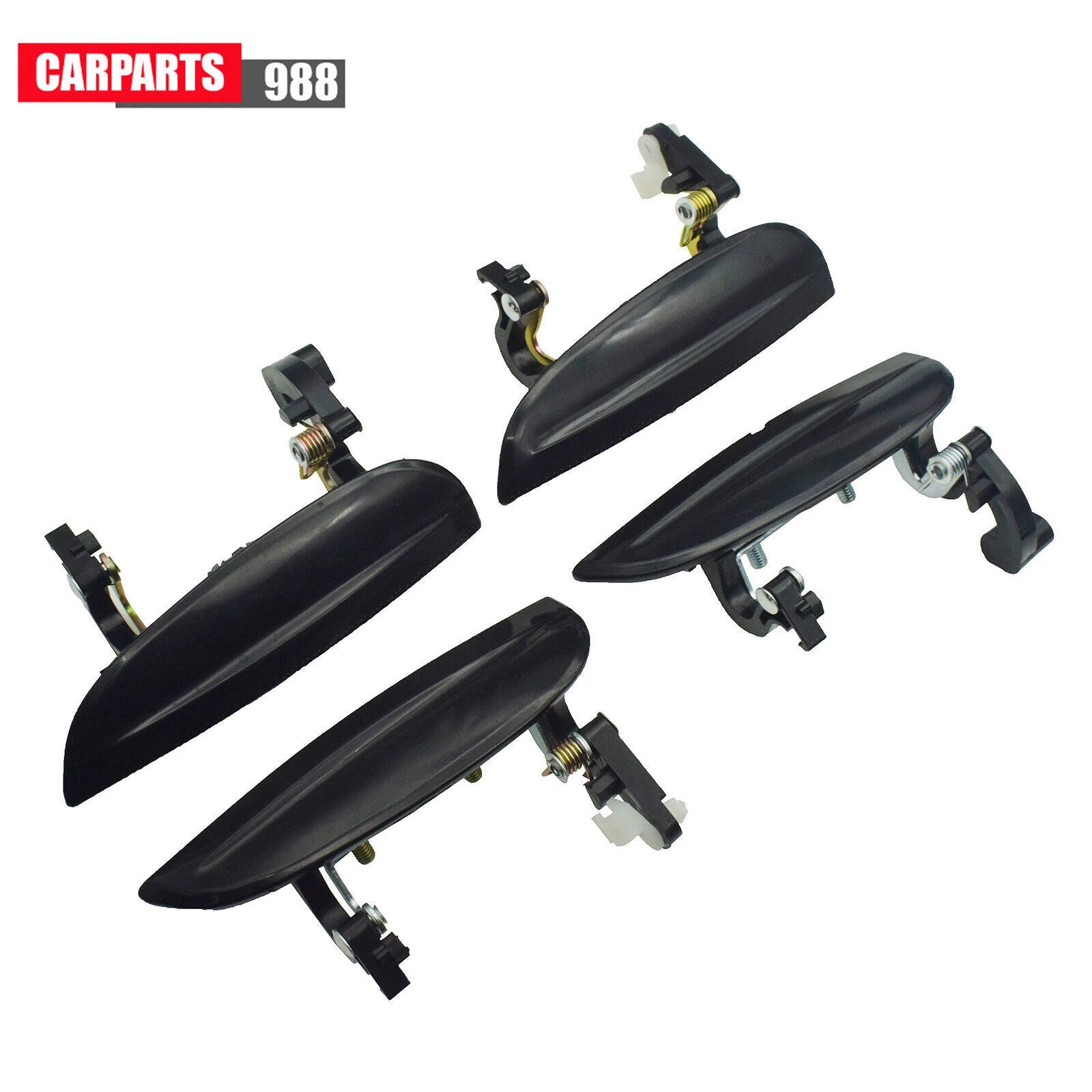 Set of 8 Outside Black & Inside Gray Door Handle For 2003 2004-2005 Kia Rio 1.6L 6B93BC-57