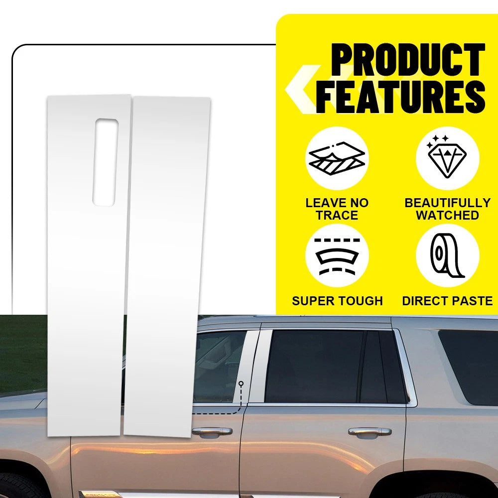 4pcs Chrome Window Center Pillar Posts Strip Door Trim for Ford F150 2015-2021 A 6B93BC-57