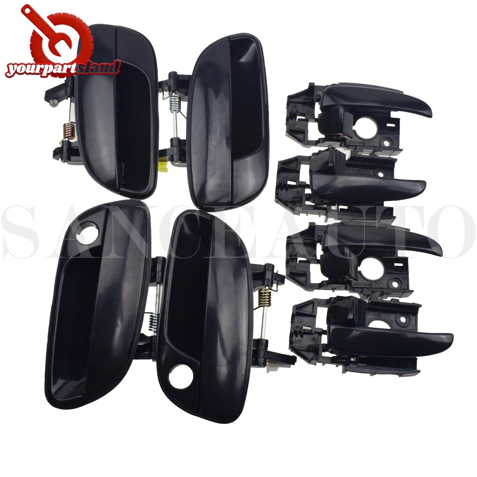 8Pcs Left Right Front Rear Inside Outside Door Handles For HYUNDAI ELANTRA 01-06 6B93BC-57