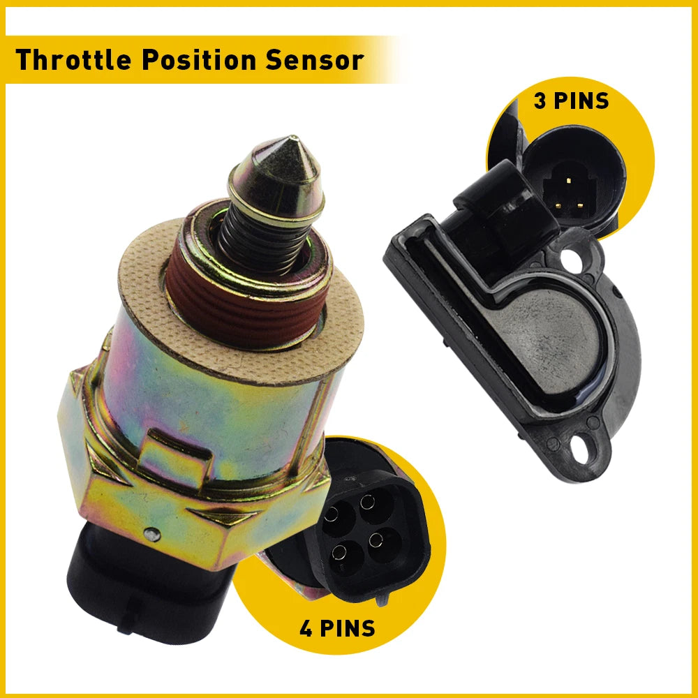 Idle Control Valve & Throttle Position Sensor Fit 91-95 Chevrolet C1500 C2500 US 6B93BC-57