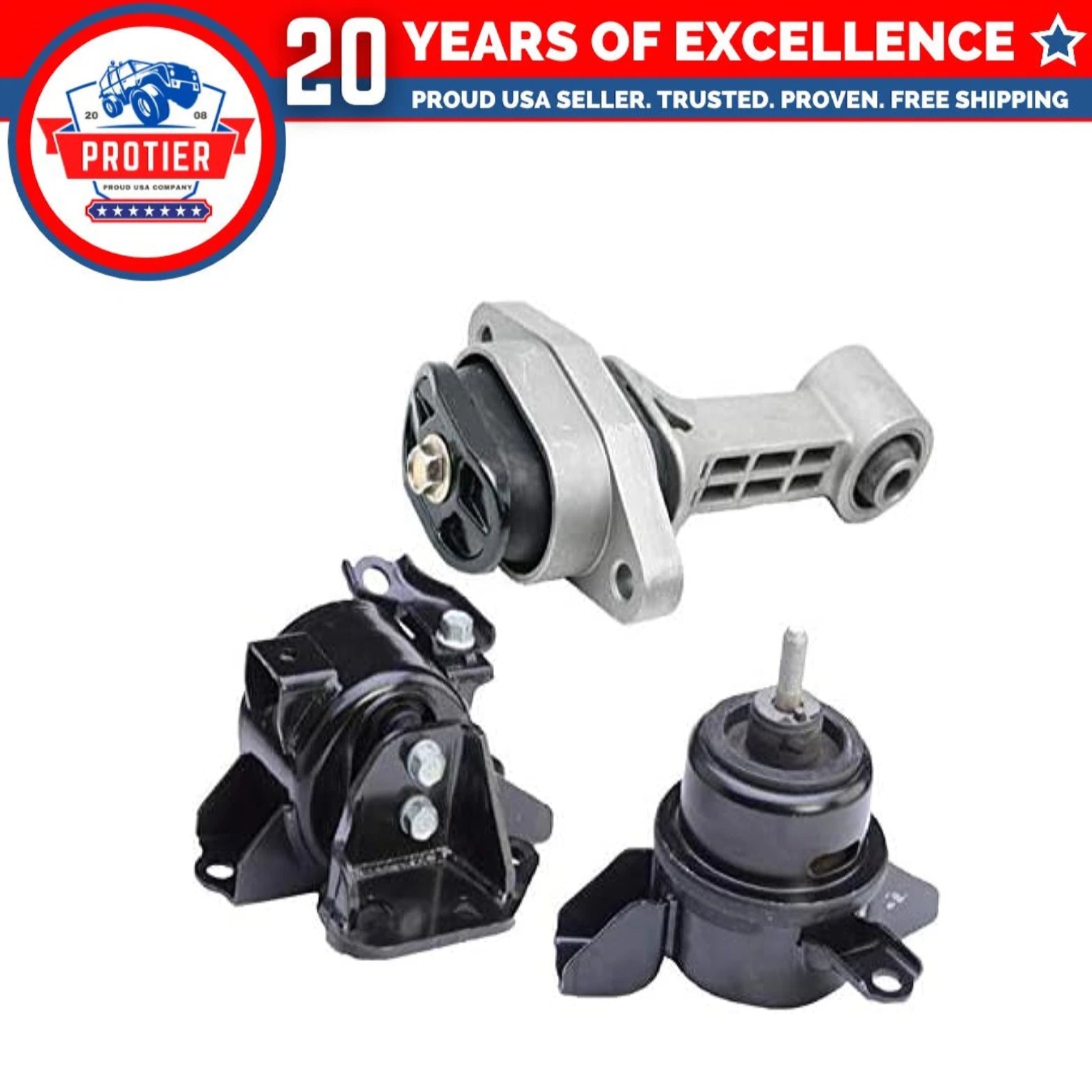 Fits 2010-2011 Kia Soul 1.6L MANUAL Engine Motor & Trans Mount Set 3pcs : 6B93BC-57