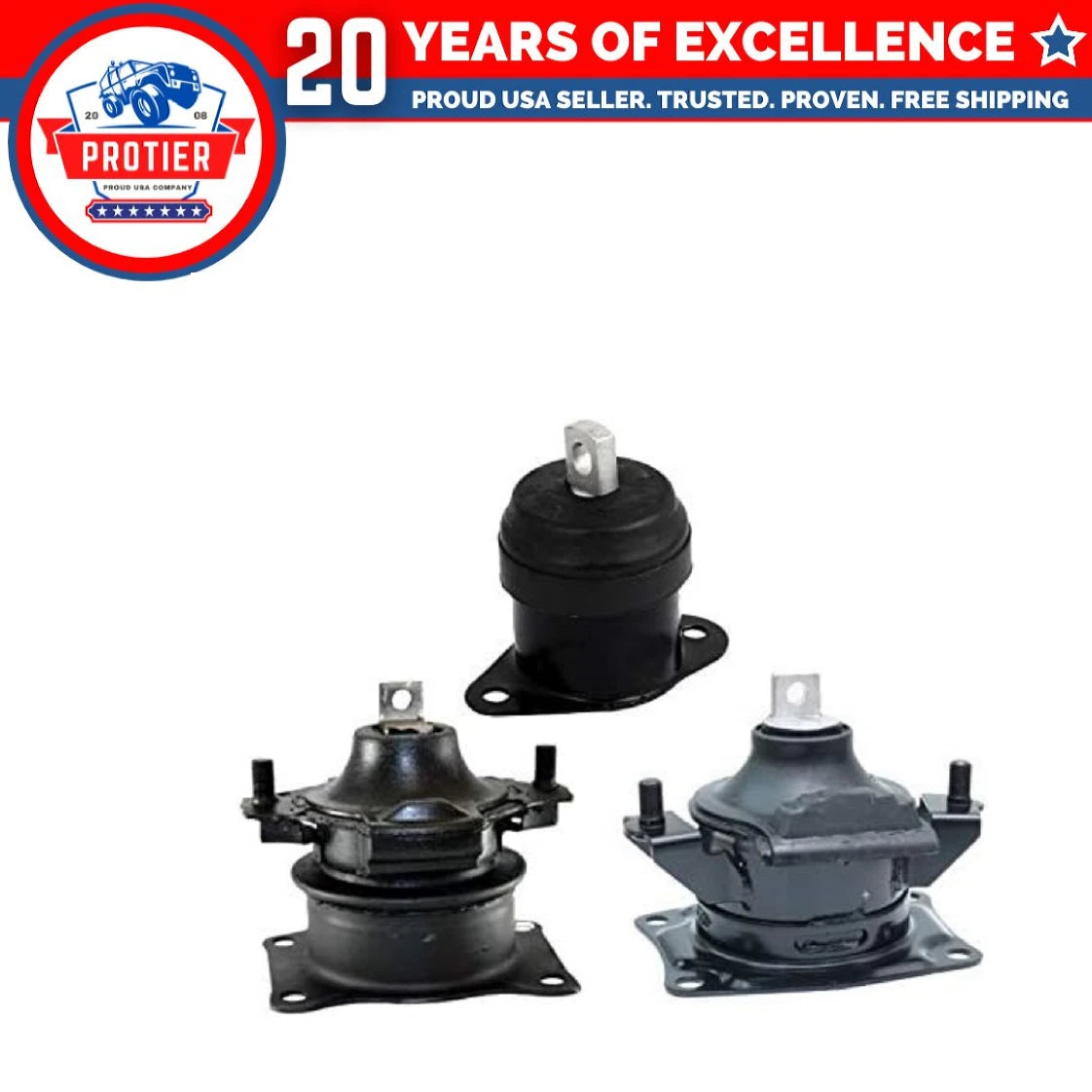 Engine Motor Mount 3PCS Set Fit 2003-2007 Honda Accord 3.0L LX / EX Auto Trans 6B93BC-57