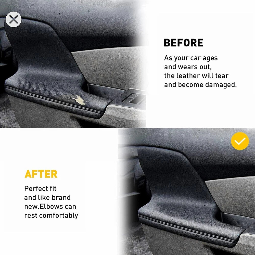 2x For 2011-2017 Honda Odyssey Leather Front Door Panels Armrest Cover Dark Gray 6B93BC-57