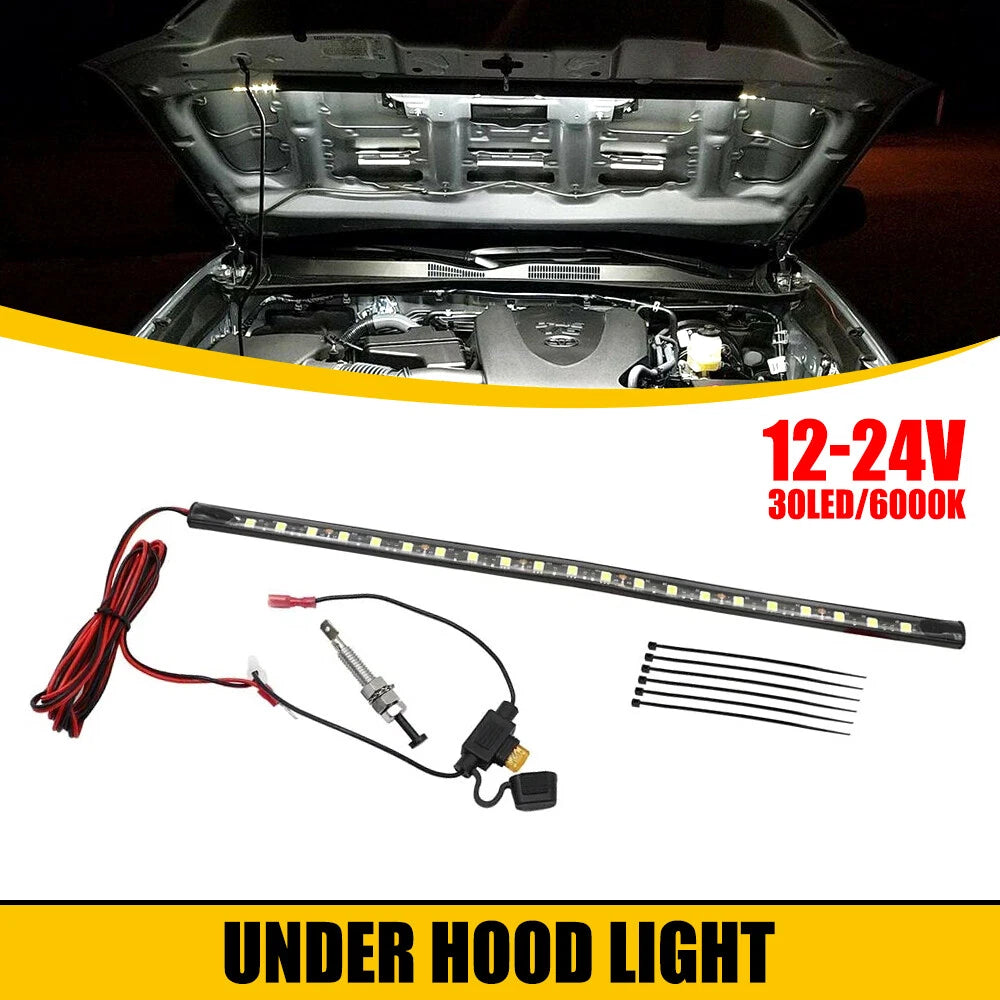 Universal LED Car Repair Under Truck Hood Engine Bay Strip Light Automatic on/of 6B93BC-57