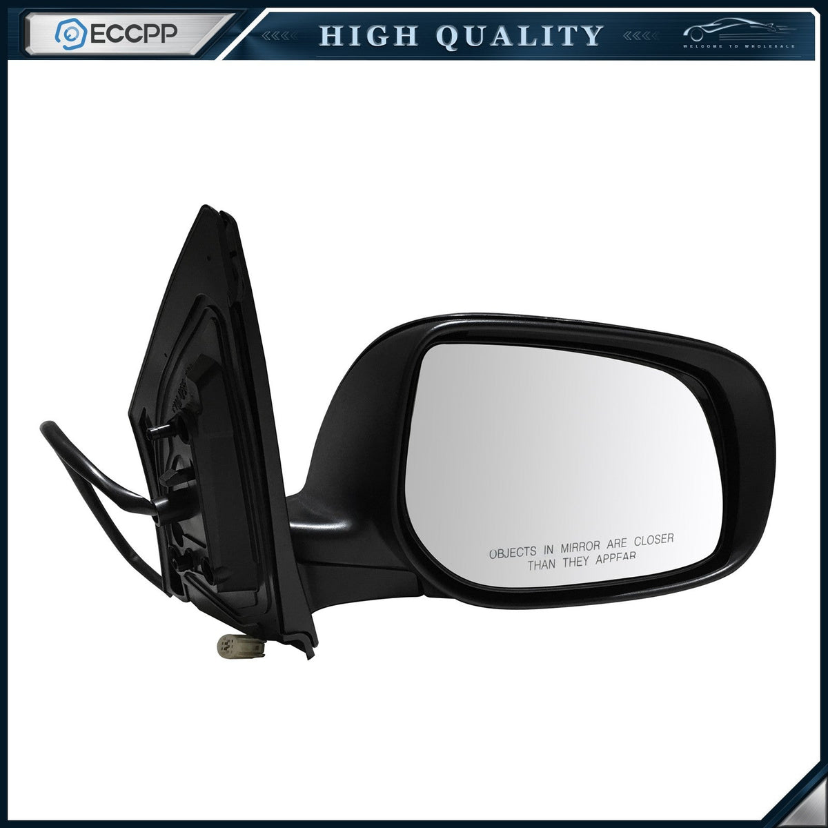 Passenger Side Power Mirror For 2008-2013 Toyota for Corolla RH Side View Black 6B93BC-57