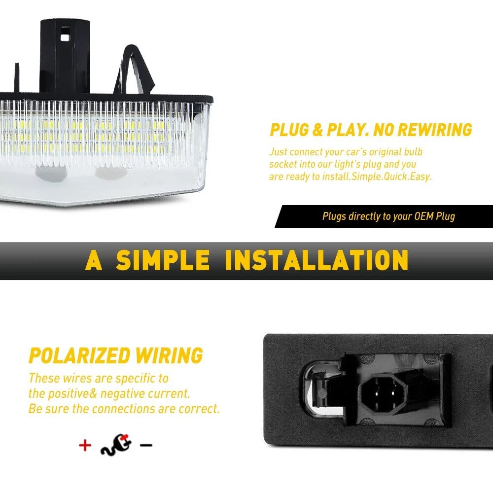 AUXITO LED License Plate 6000K Light White for 2004-2015 Prius Toyota Scion tC AUXITO