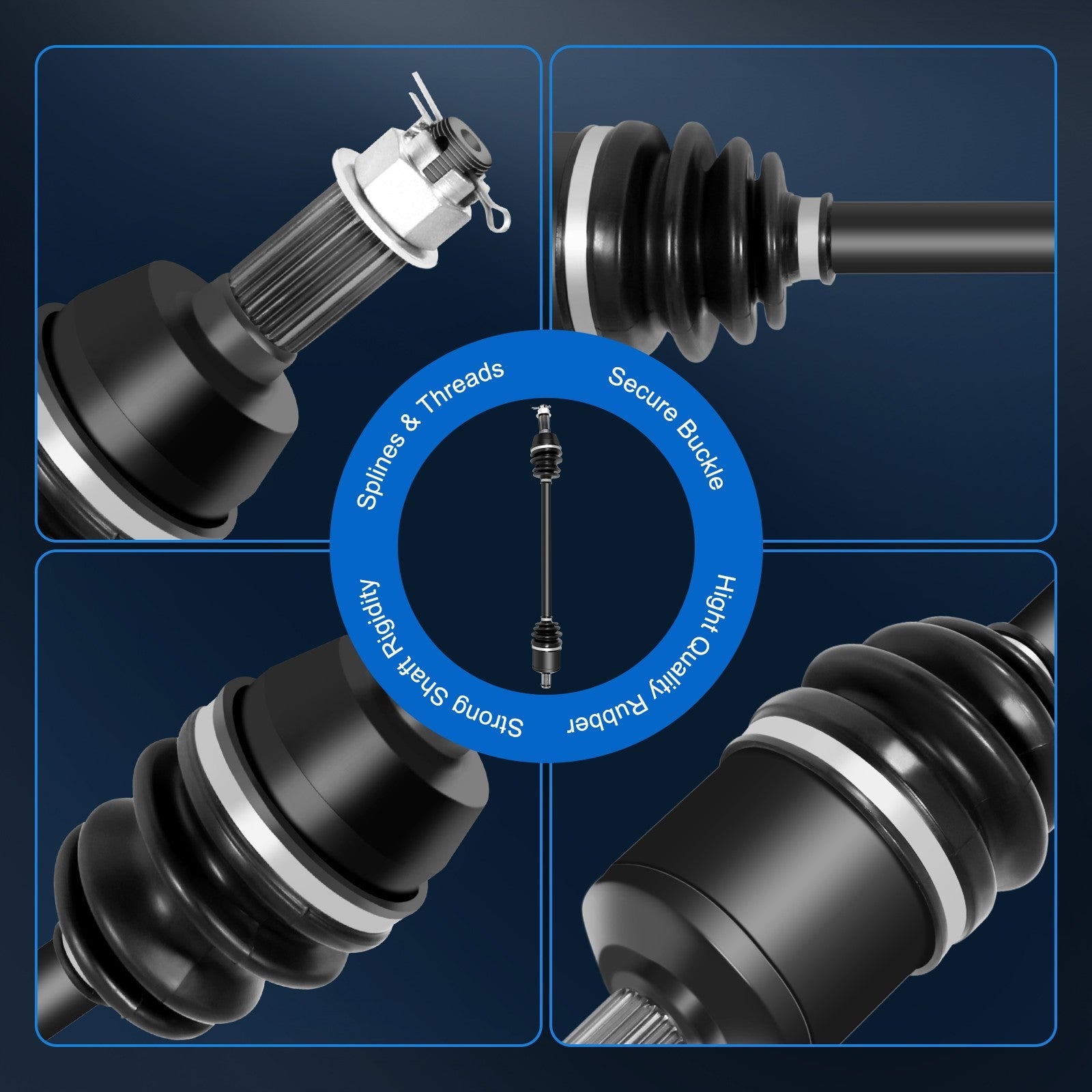 ECCPP CV Axle Set Fits Polaris RZR S 800 2010-2014 Front & Rear LH RH KOEEP