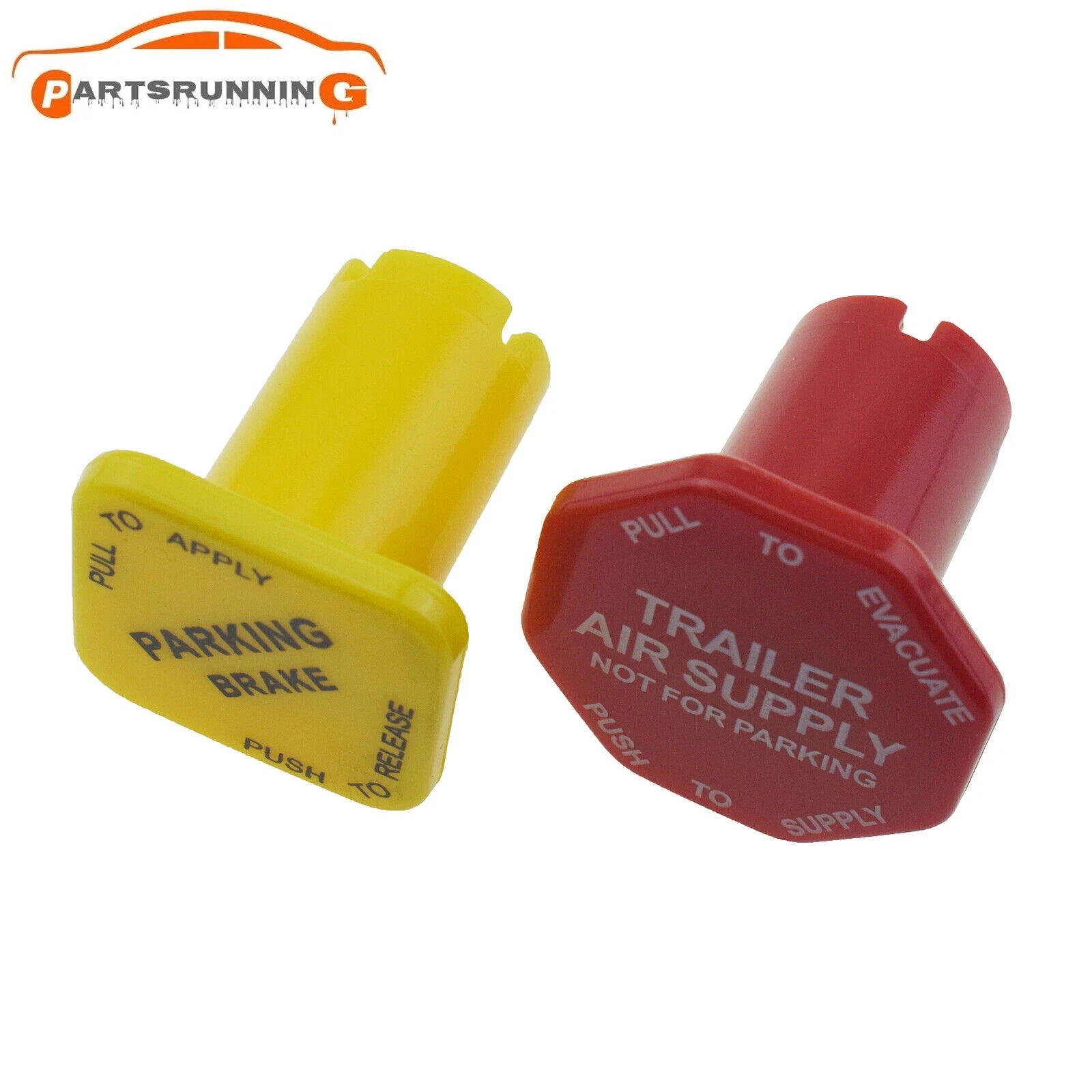 Yellow & Red Valve Parking Brake Knob for MV3 Universal Semi Trucks298817 298818 6B93BC-57