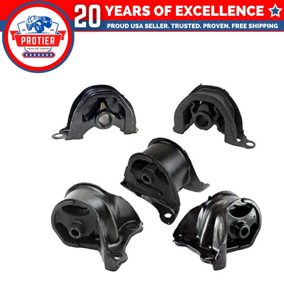 Motor & Trans Mount 5PCS Set for 1992-1993 Honda Civic 1.5L LX / DX Auto Trans 6B93BC-57