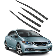 Window Visors Vent Rain Shades Sun Guards Deflectors For 12-15 Honda Civic Sedan 6B93BC-57