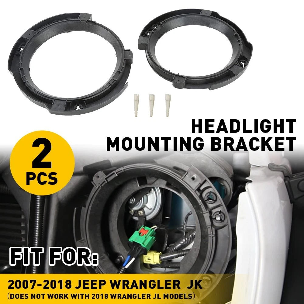 7" Inch LED Headlight Mounting Ring Bracket Adapter Round for Jeep Wrangler JK A 6B93BC-57