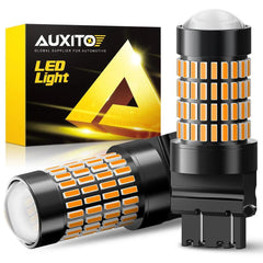 2X AUXITO 3157 3156 Amber yellow LED Turn Signal Light Bulb Error Free 102H EOA AUXITO