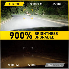 2PC AUXITO 9007 HB5 LED Headlight Super Bright Bulbs Kit HIGH/LOW 6500K White EA AUXITO