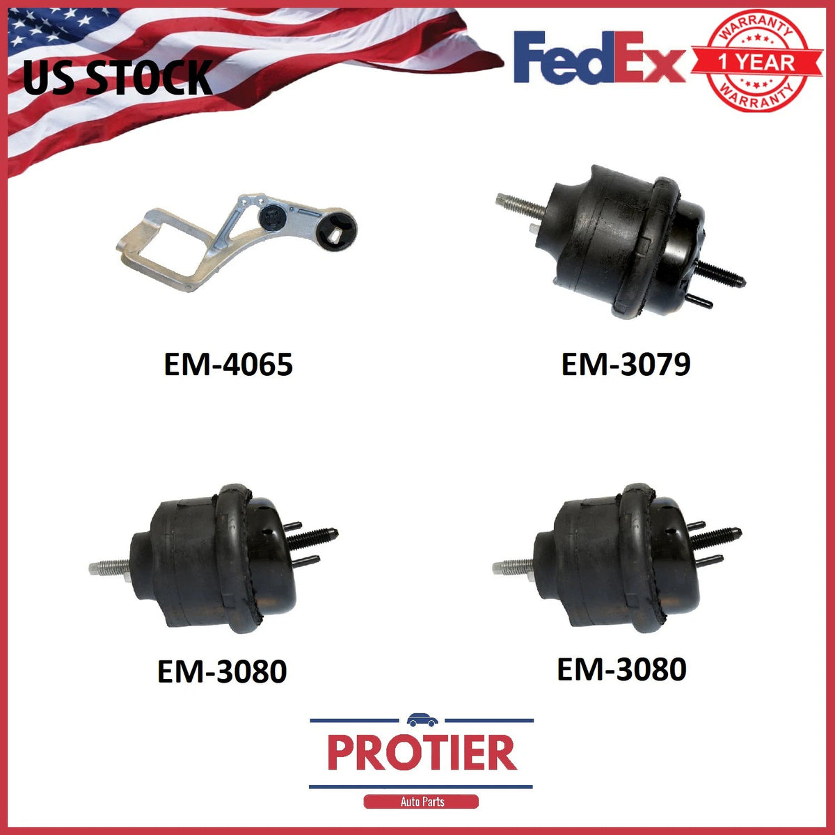 Engine & Trans Mount Set 4PCS for 05-07 Ford 500 Freestyle Mercury Montego 3.0L 6B93BC-57