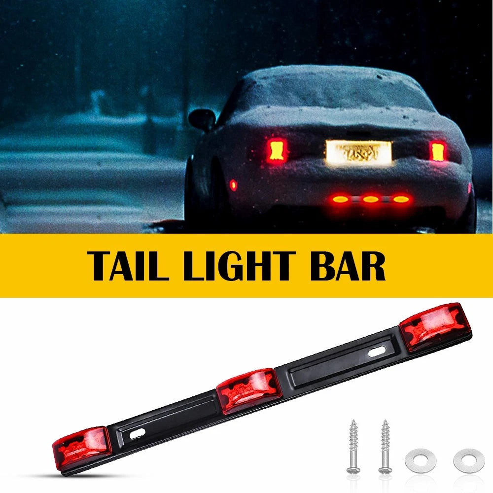 15 inch Sealed Truck& RV Trailer Light Bar 3 LED Third Brake Lights Strip Red 6B93BC-57