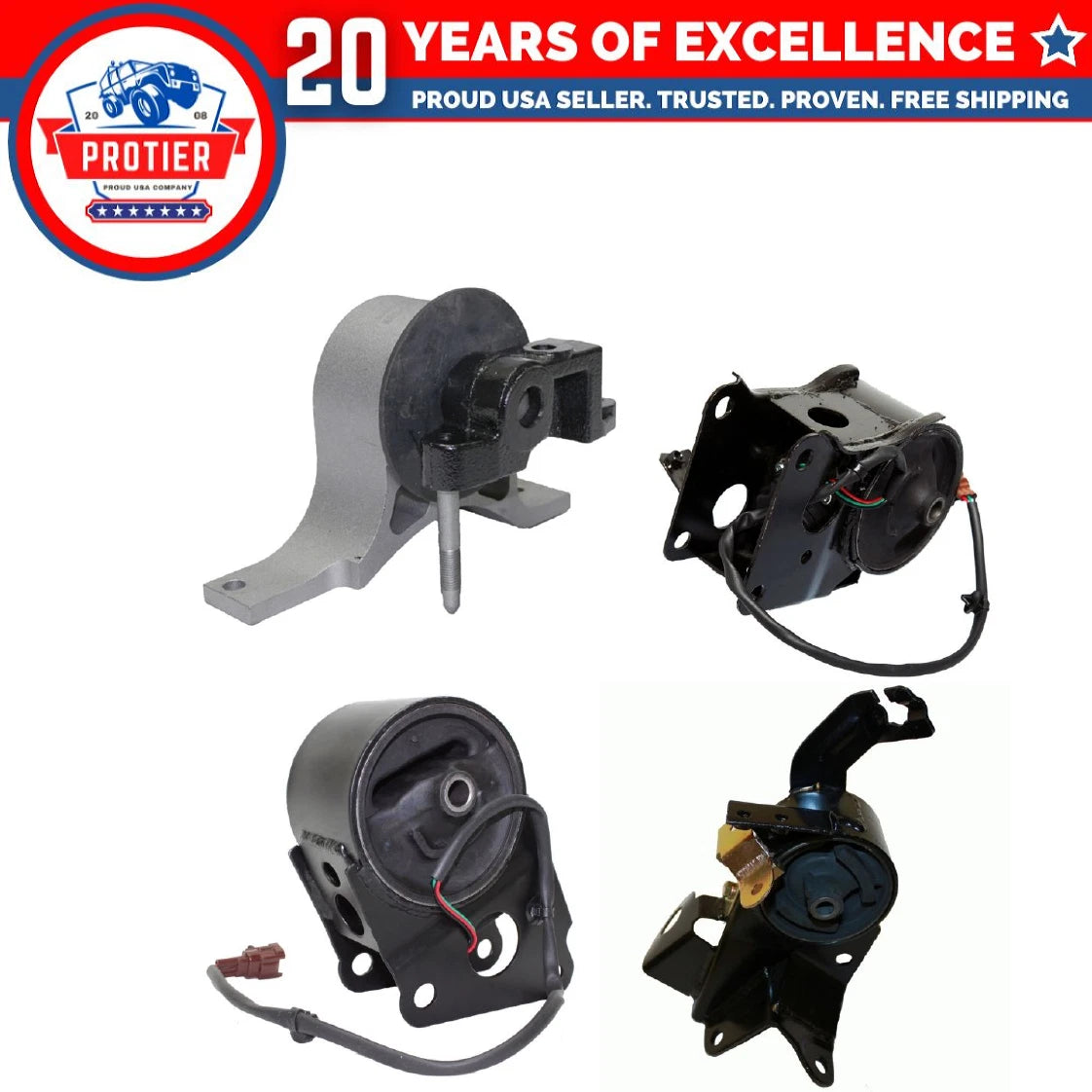 Motor & Trans Mount 4PCS Fit 04-06 Nissan Maxima 3.5L for Manual Trans w/ 6B93BC-57