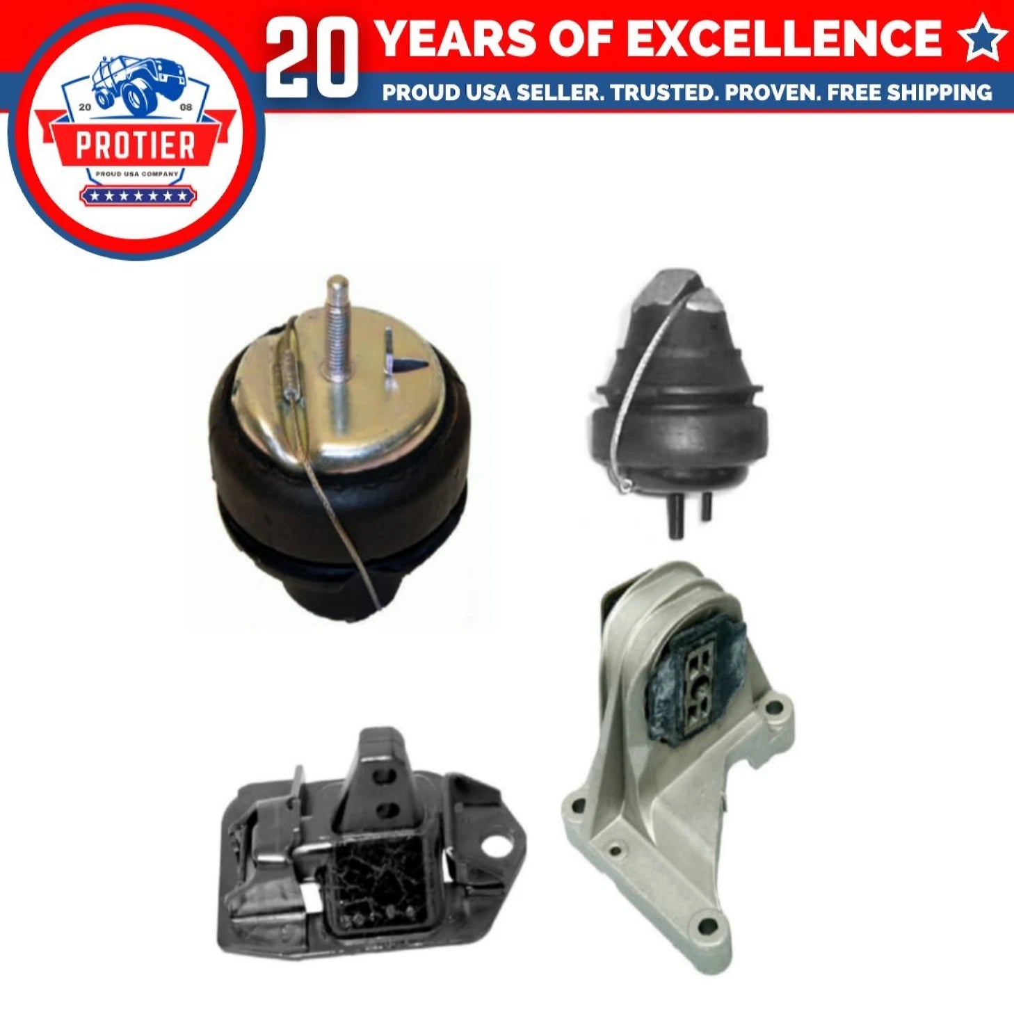 Engine Motor & Trans Mount 4PCS Set for 98-00 Volvo S702.3L / S70 2.4L FWD 6B93BC-57