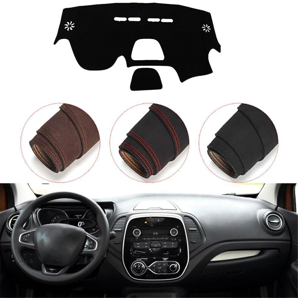 Console Dashboard Suede Mat Protector Sunshield Cover For Renault Captur 2014-18