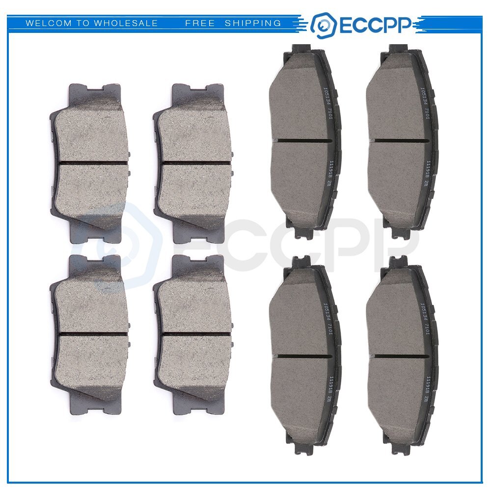 Front and Rear Brake Ceramic Pads For 2009-2010 Pontiac Vibe GT Performance 6B93BC-57