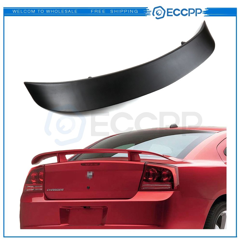 For 2011-on Dodge Charger Trunk Wing Pedestal Spoiler Matt Black