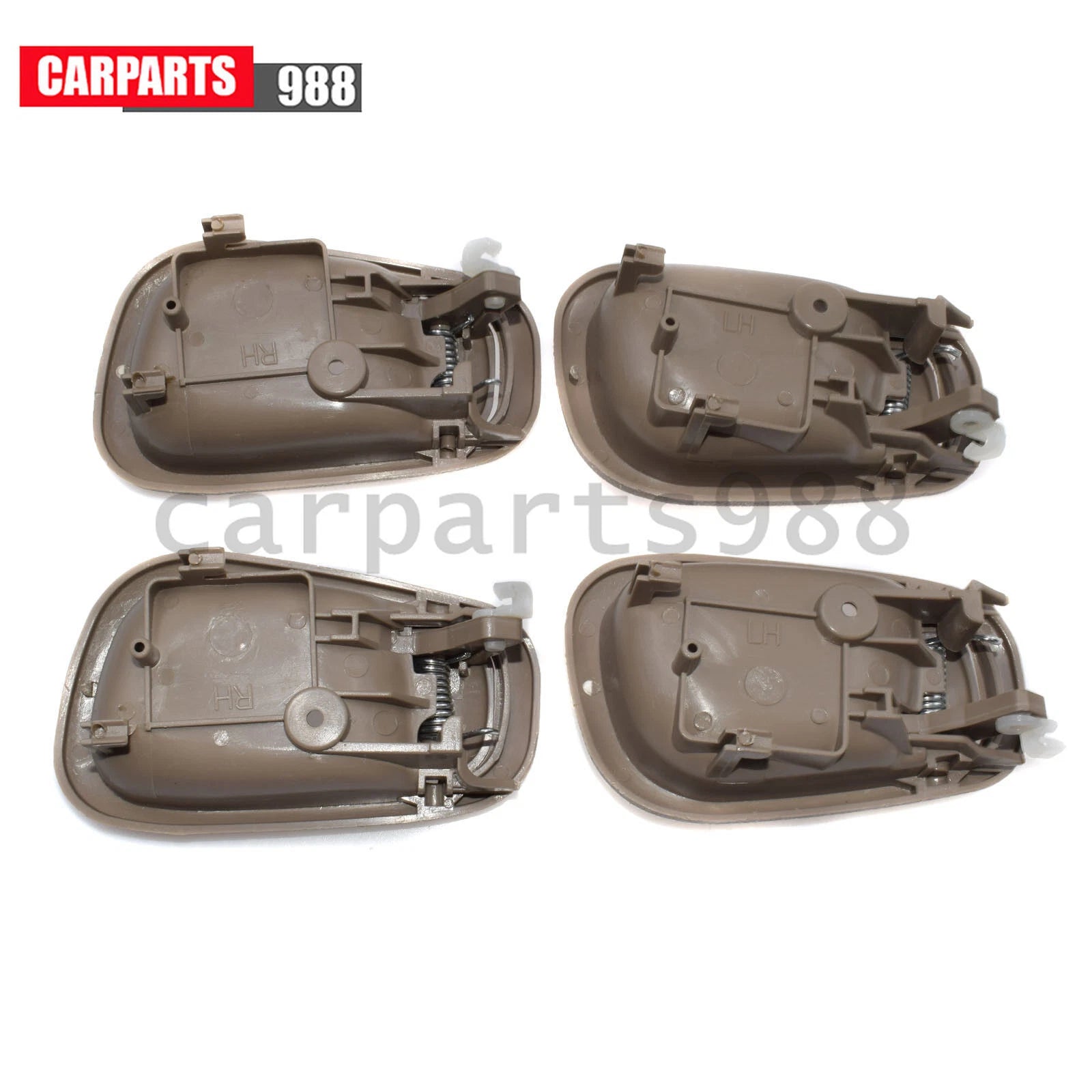 Black Outside +Beige Inside Door HandleFront Rear for 98-02 Toyota Corolla Prizm 6B93BC-57