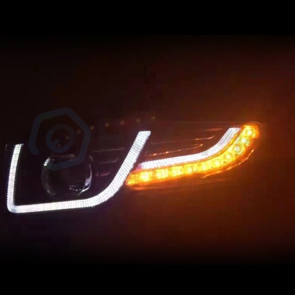 Pair Kit LED Headlights Assembly For 2007-2014 Toyota FJ Cruiser 4.0L Black KOEEP