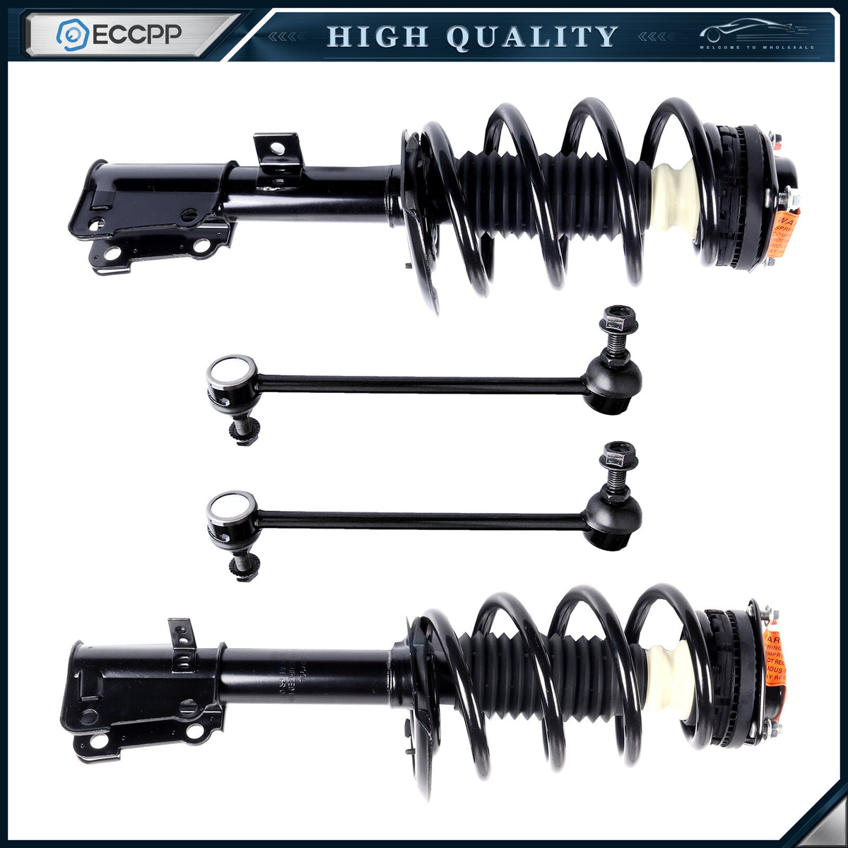 Front Strut Assembly Sway Bar Kit For 2009-2019 Dodge Journey V6 Engine