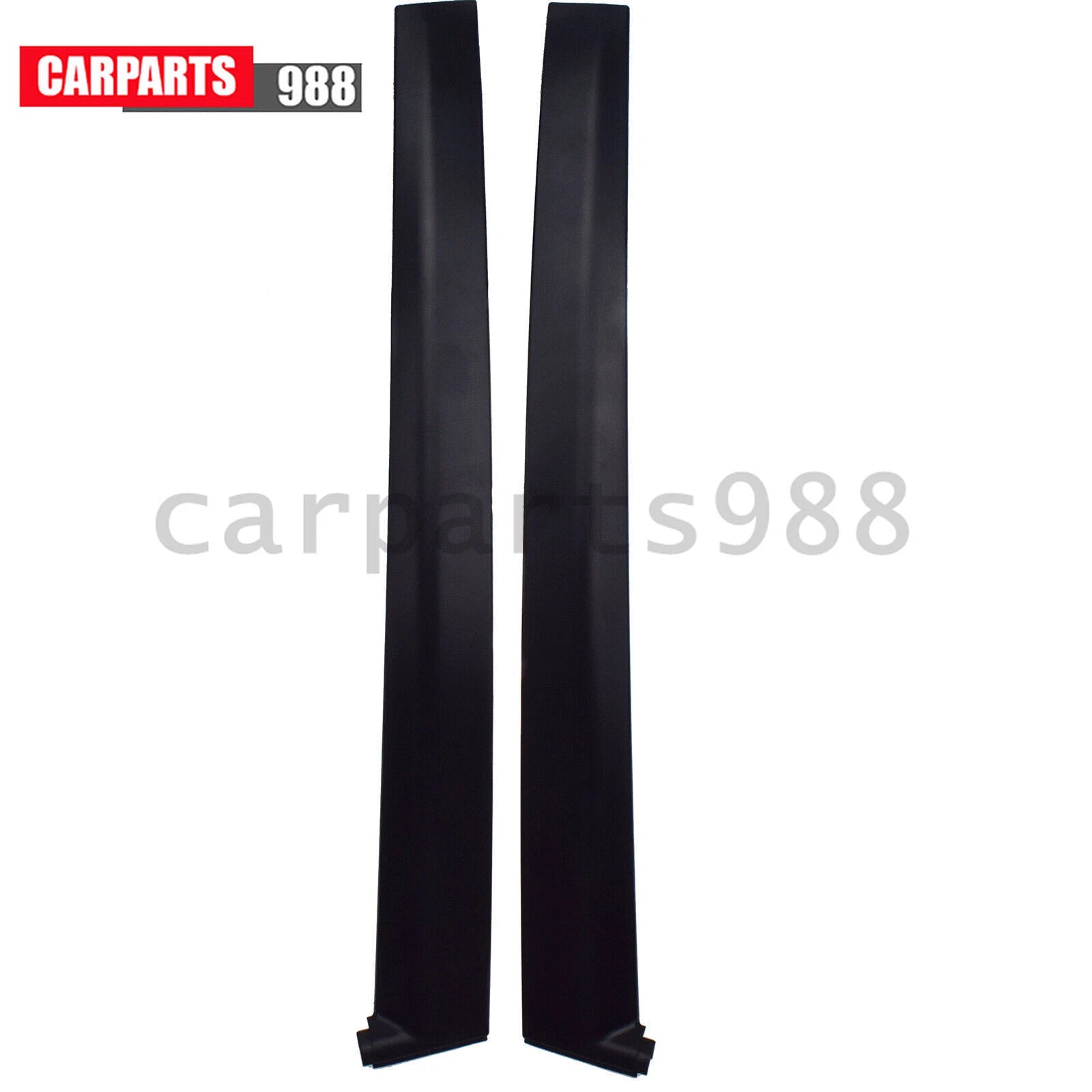 2Pcs Left & Right Door Garnish Trim Pillar Sash Black For 1992-1995 Honda Civic 6B93BC-57