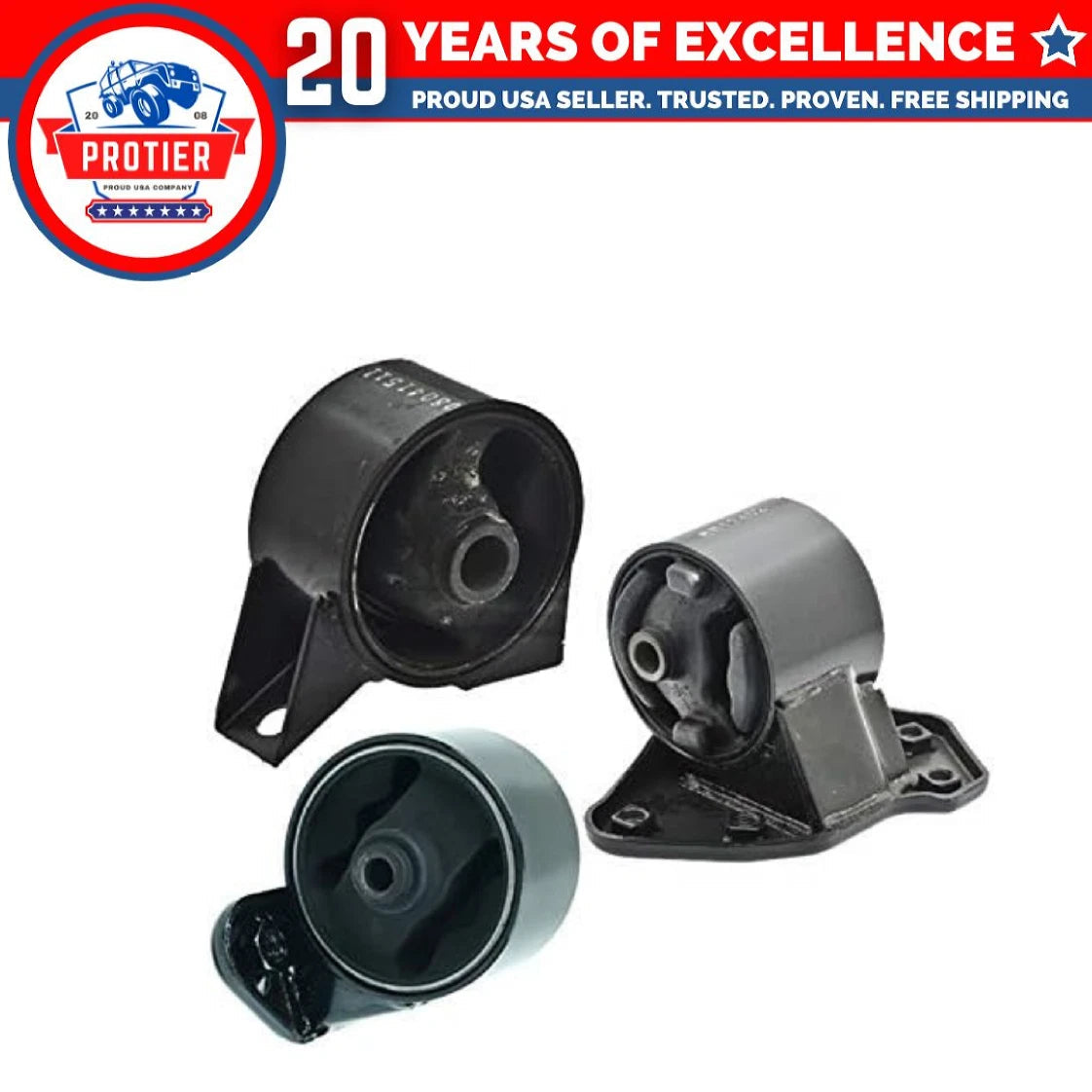Motor & Trans Mount Set for 2003-2005 Hyundai Accent 1.6L for Manual Trans 3PCS 6B93BC-57