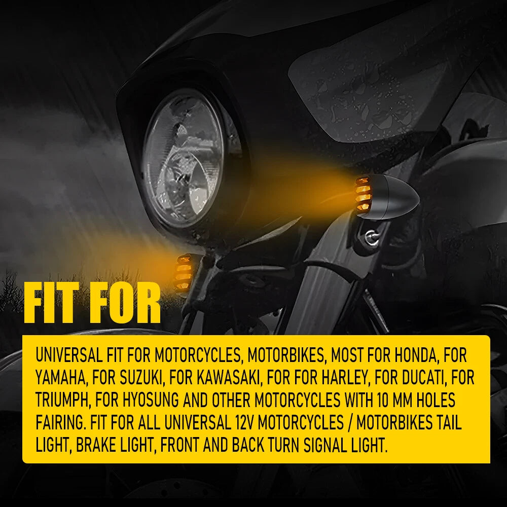 2pcs Amber Halogen Turn Signal Lights 12V for Honda Yamaha Suzuki Kawasaki EOA 6B93BC-57