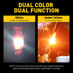 AUXITO White/Amber 3157 LED DRL Switchback Turn Signal Light Bulb Error Free EOA AUXITO