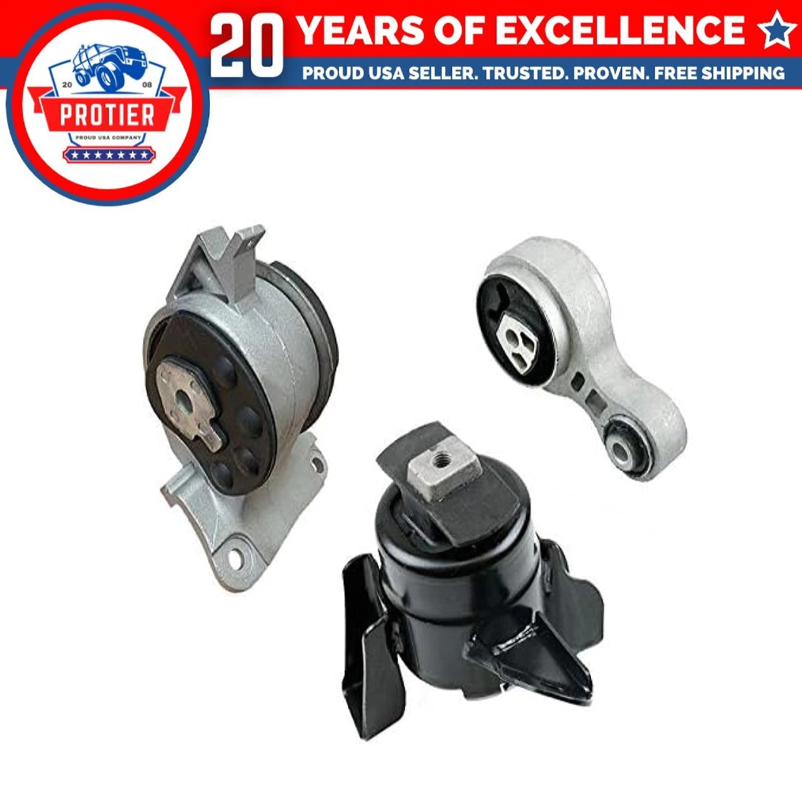 Fits 2010-2012 Ford Fusion/Mercury Milan 2.5L AUTO Motor & Trans Mount Set 6B93BC-57