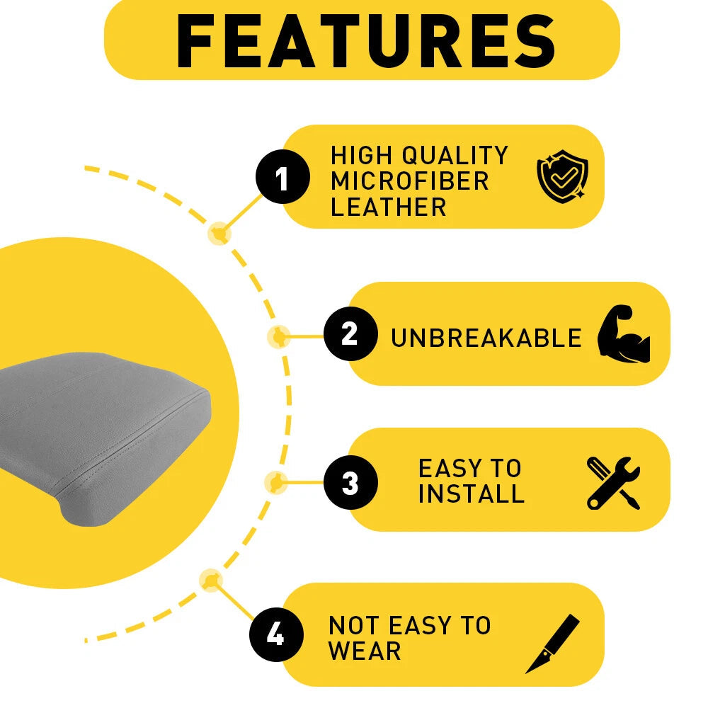 Center Console Armrest Lid Cover Gray for Leather 08-12 Honda Accord EOA 6B93BC-57