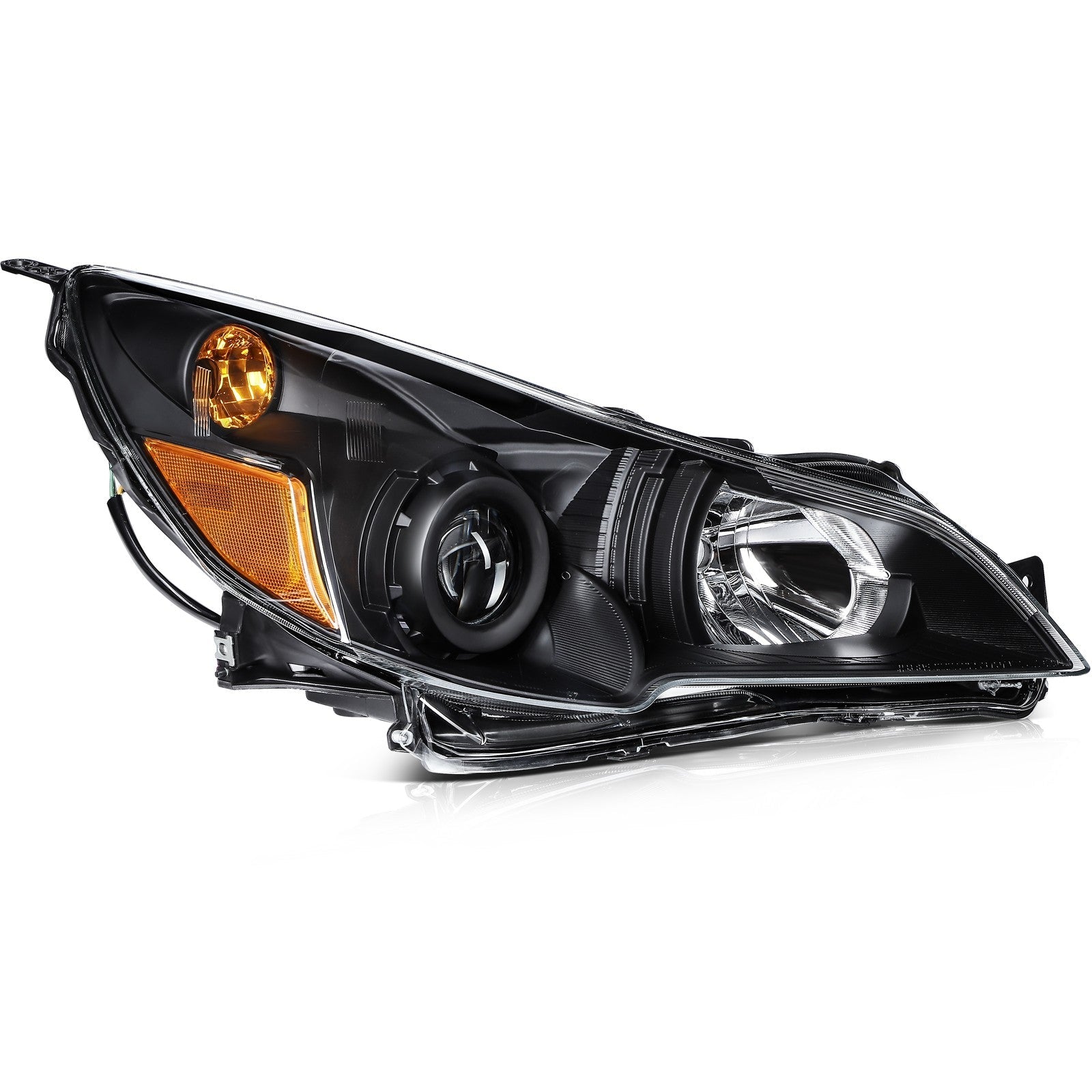 Pair Kit Headlights For 2010-2014 Subaru Legacy Outback 2.5L 3.6L Black Amber 6B93BC-57