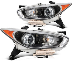 ECCPP Headlights Assembly For INFINITI For QX60 2.5L 3.5L 2014-2015 Pair Chrome 6B93BC-57