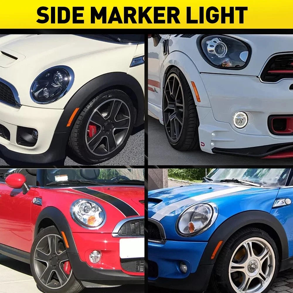 For Mini Cooper 2007-16 Amber Front Wheel Fender Side Marker Light Housings EOA 6B93BC-57