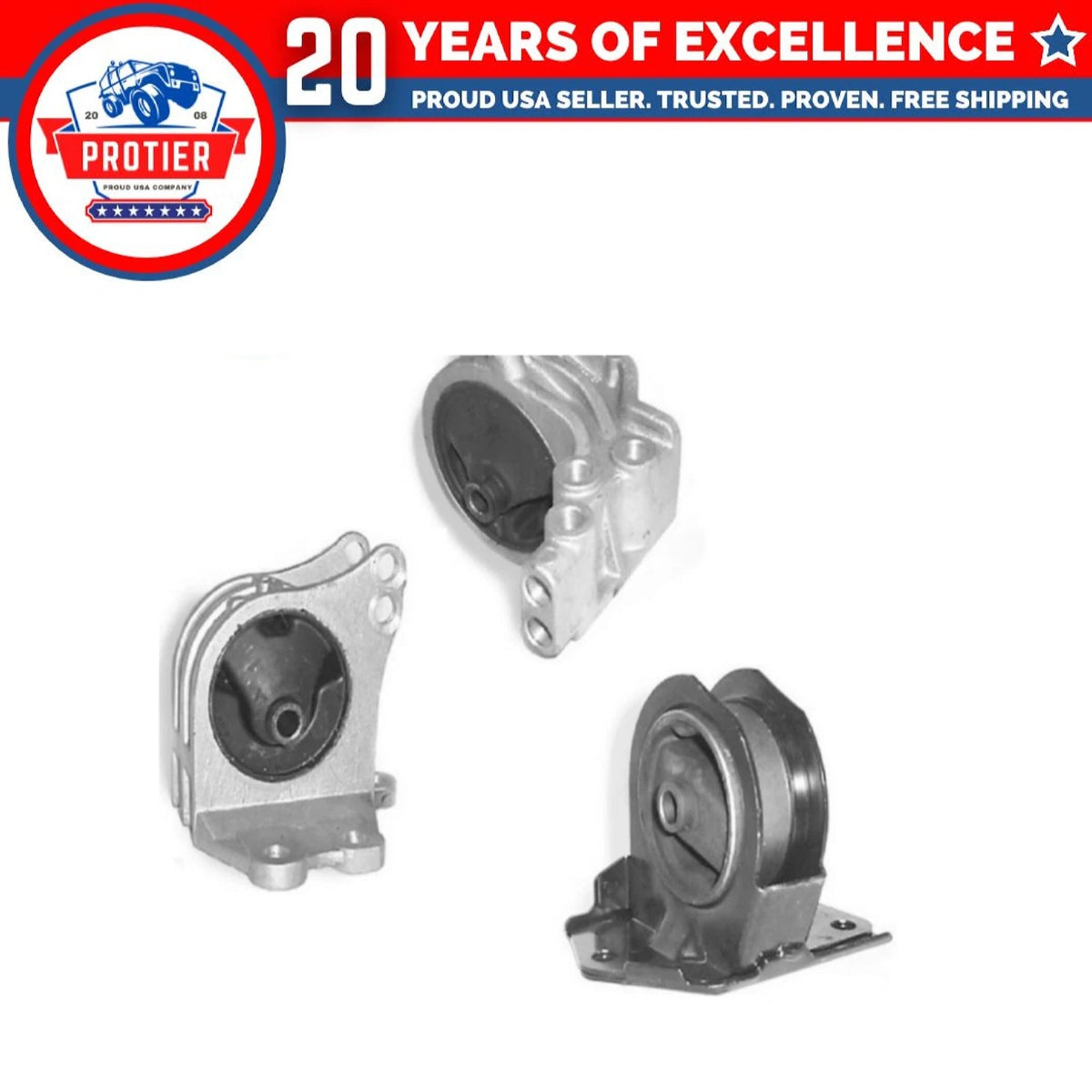 Motor & Trans Mount Set Compatible for 1994-1998 Mitsubishi Galant 2.4L 6B93BC-57