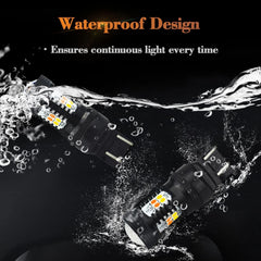 2X 7443 7444 Amber/Yellow Switchback Dual Color Turn Signal Light bulbs LED EOA 6B93BC-57