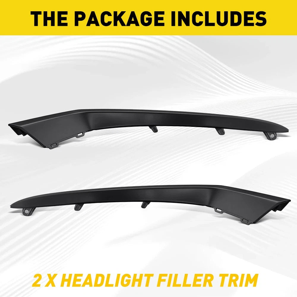 Front Upper Bumper Grille Molding Trim Black Left Right For Honda Civic 2025 EOA 6B93BC-57