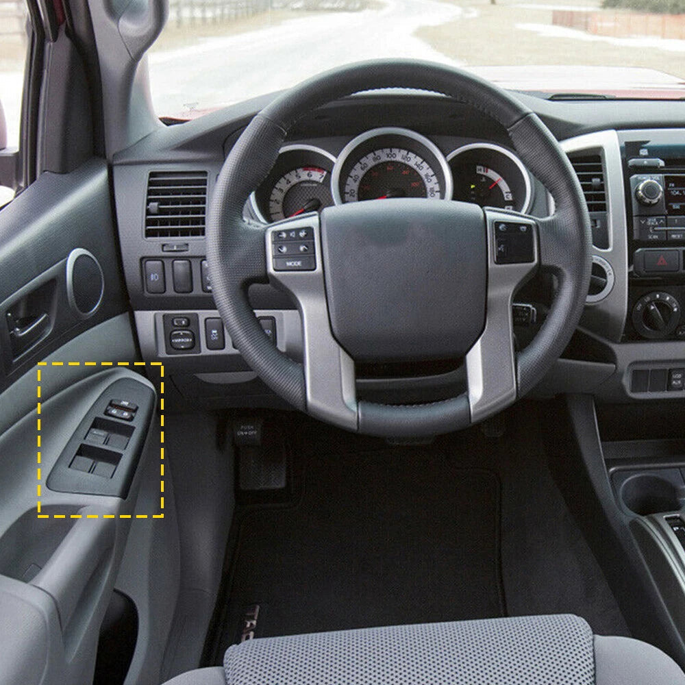 FOR 2012-2015 TACOMA TOYOTA 4D CAB FRONT MASTER LEFT POWER WINDOW SWITCH BEZEL 6B93BC-57