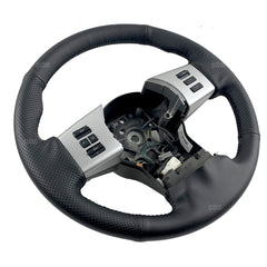 Steering Wheel Wrap For Nissan Frontier 2005-2021 Black Perforated Leather Cover