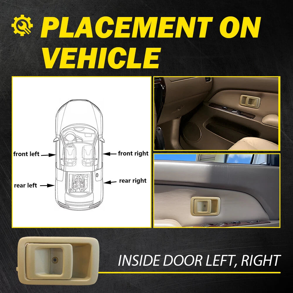 Interior Door Handle For 2001-2004 Toyota Tacoma 96-2002 4Runner Set of 2 Beige 6B93BC-57