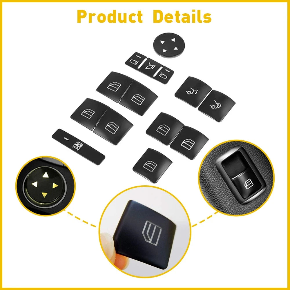 For Mercedes-Benz E200 E350 E500 E300 E250 Window Master Switch Button Cap Cover 6B93BC-57
