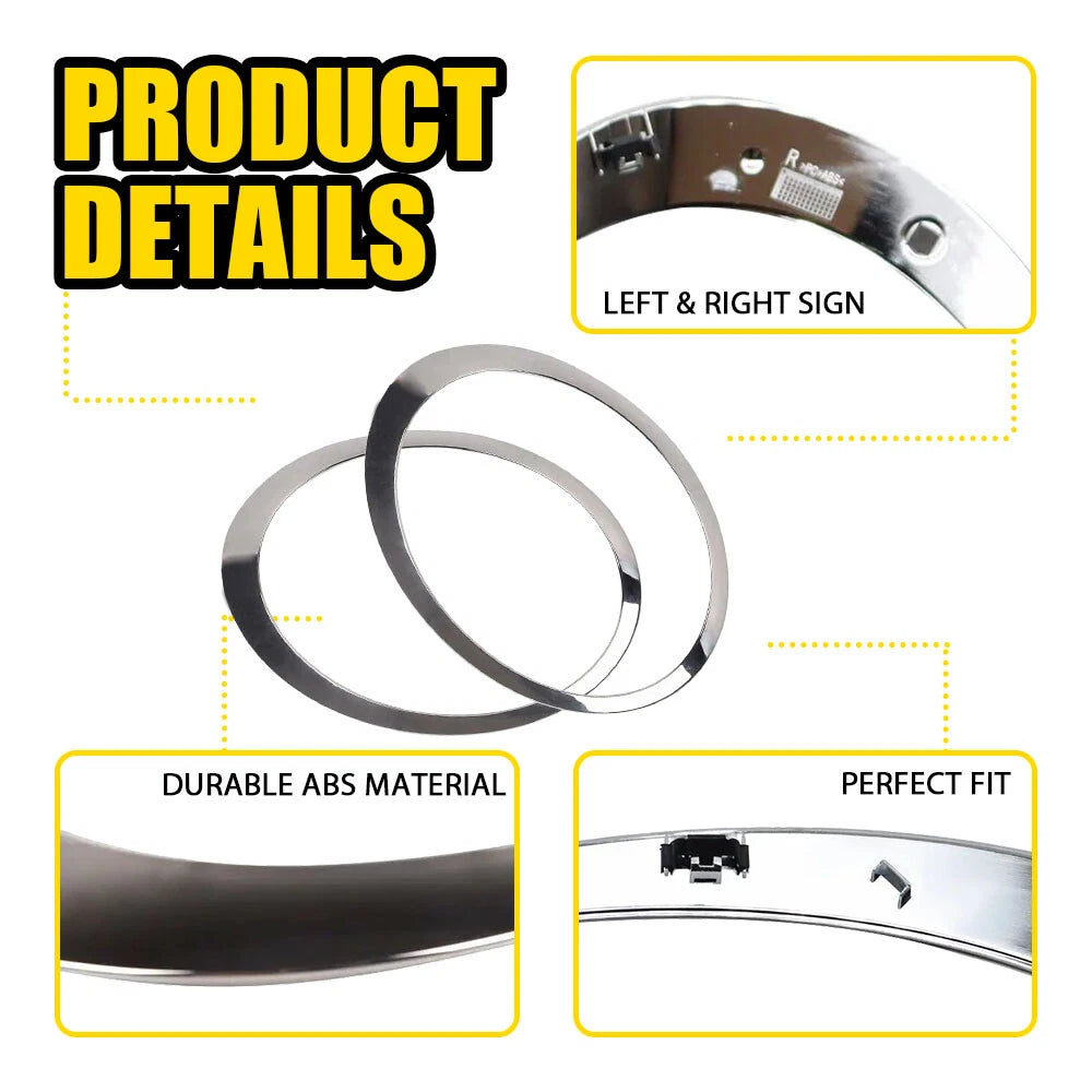 For Mini Cooper R55 R56 2007-2015 R&L Chrome Headlight Trim Ring Bezel Cover EA 6B93BC-57